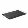 Fishnet Black 19 in.W x 1.5 in.H x 13 in.D Rectangular Acrylic Serving Tray by Kraftware