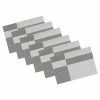 EveryTable 18 in. x 12 in. Black & White Twill PVC Placemat (Set of 6) by Kraftware