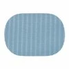 Fishnet 17 in. x 12 in. Niagara Blue PVC Covered Jute Oval Placemat (Set of 6) by Kraftware