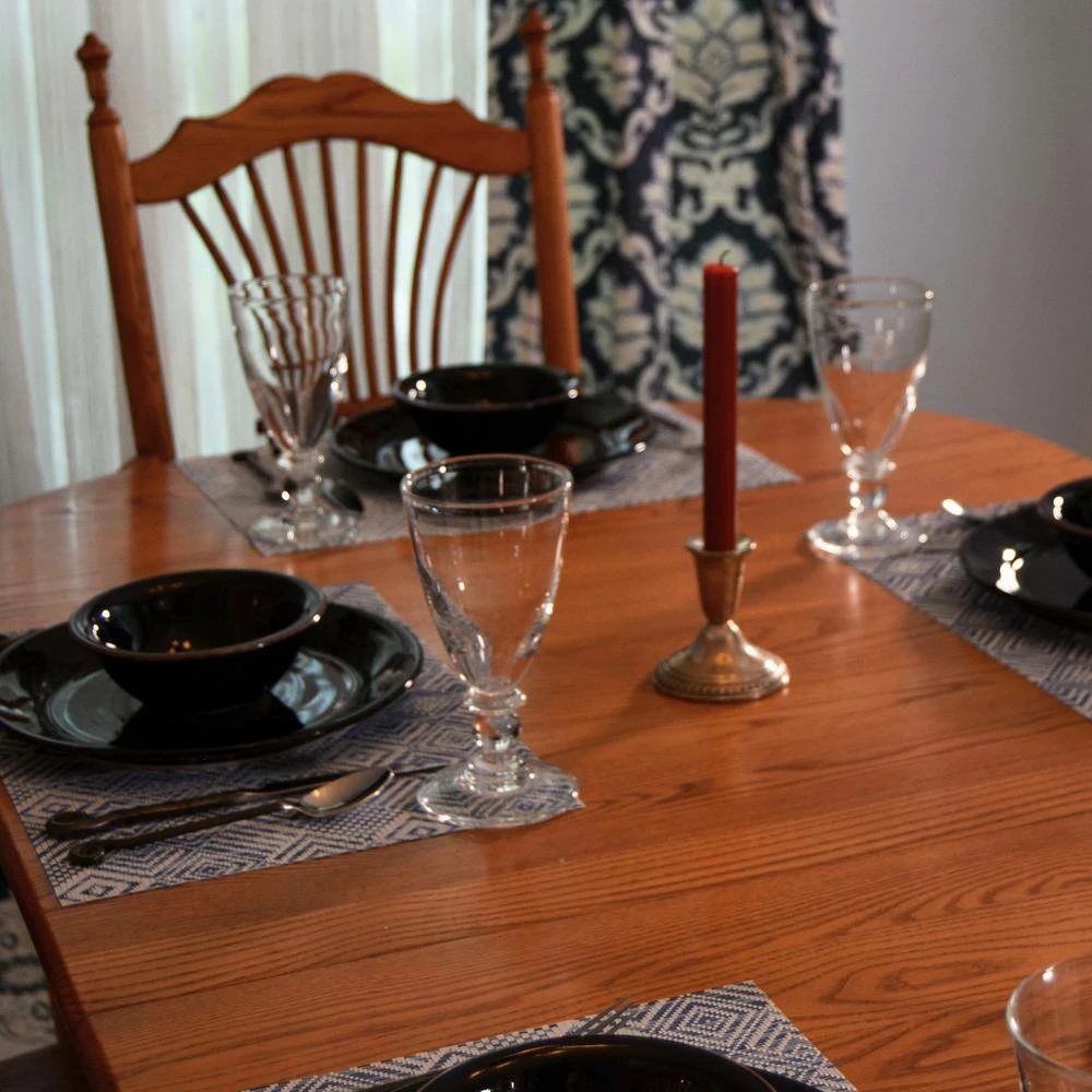 EveryTable 18 in. x 12 in. Royal Blue Diamondback PVC Placemat (Set of 6) by Kraftware 4 EveryTable 18 in. x 12 in. Royal Blue Diamondback PVC Placemat (Set of 6) by Kraftware - Image 4