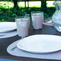 Fishnet 17 in. x 12 in. Tan PVC Covered Jute Oval Placemat (Set of 6) by Kraftware 6 Fishnet 17 in. x 12 in. Tan PVC Covered Jute Oval Placemat (Set of 6) by Kraftware -Kraftware Sales Store browns tans kraftware placemats 34146 4f 1000