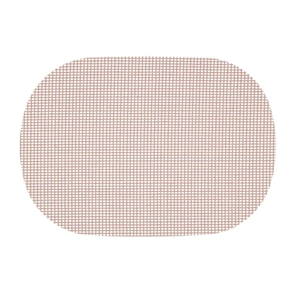 Fishnet 17 in. x 12 in. Tan PVC Covered Jute Oval Placemat (Set of 6) by Kraftware 1 Fishnet 17 in. x 12 in. Tan PVC Covered Jute Oval Placemat (Set of 6) by Kraftware
