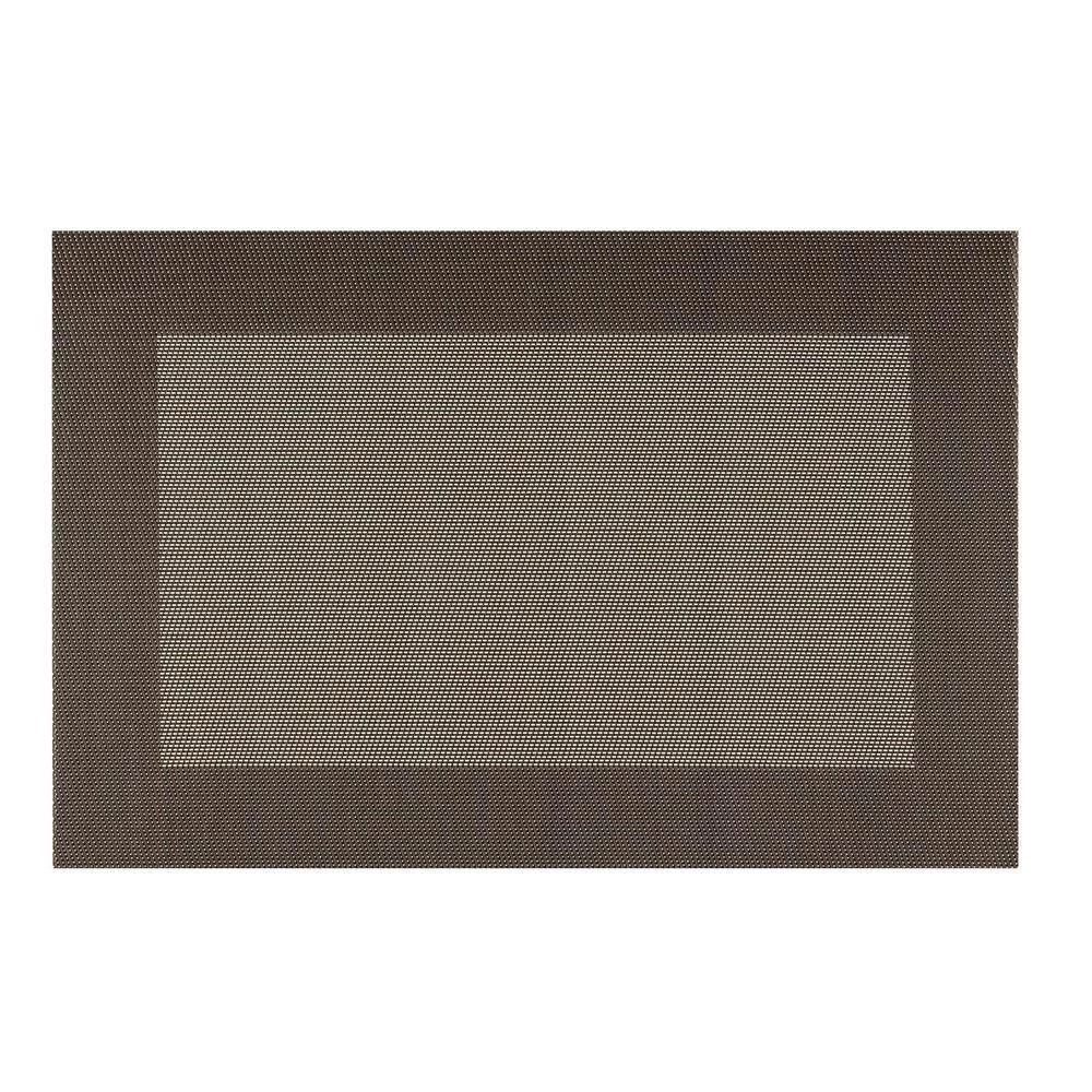 EveryTable 18 in. x 12 in. Two-Tone Brown PVC Placemat (Set of 6) by Kraftware 2 EveryTable 18 in. x 12 in. Two-Tone Brown PVC Placemat (Set of 6) by Kraftware - Image 2