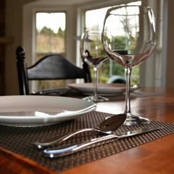 EveryTable 18 in. x 12 in. Transparent Cedar Brown Woven PVC Placemat (Set of 6) by Kraftware 7 EveryTable 18 in. x 12 in. Transparent Cedar Brown Woven PVC Placemat (Set of 6) by Kraftware -Kraftware Sales Store browns tans kraftware placemats 43847 31 1000