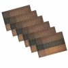 EveryTable 18 in. x 12 in. Coffee & Black Bamboo PVC Placemat (Set of 6) by Kraftware