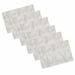 EveryTable 18 in. x 12 in. Coffee Diamondback PVC Placemat (Set of 6) by Kraftware