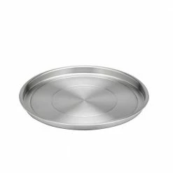 12 in. Round Brushed Stainless Steel Tray by Kraftware