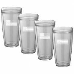 Kasualware U.S.A. 22 oz. Doublewall Tall Tumbler (Set of 4) by Kraftware