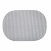 Fishnet 17 in. x 12 in. Ultimate Gray PVC Covered Jute Oval Placemat (Set of 6) by Kraftware