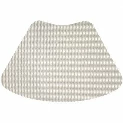 Fishnet 19 in. x 13 in. Light Gray PVC Covered Jute Wedge Placemat (Set of 6) by Kraftware