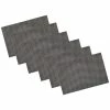 EveryTable 18 in. x 12 in. Gun Metal Gray Metallic Woven PVC Placemat (Set of 6) by Kraftware