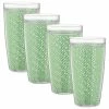 Fishnet 22 oz. Green Ash Doublewall Insulated Drinkware (Set of 4) by Kraftware