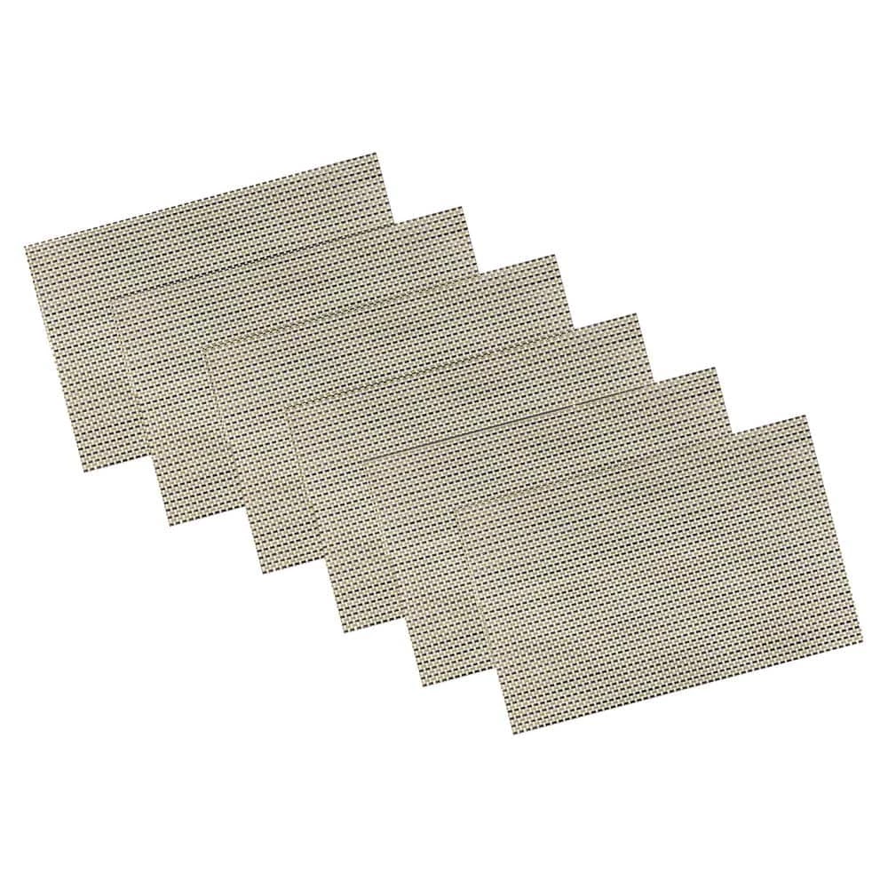 EveryTable 18 in. x 12 in. Transparent Moss Green Woven PVC Placemat (Set of 6) by Kraftware 1 EveryTable 18 in. x 12 in. Transparent Moss Green Woven PVC Placemat (Set of 6) by Kraftware