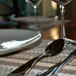 EveryTable 18 in. x 12 in. Green Ocean Stratum PVC Placemat (Set of 6) by Kraftware -Kraftware Sales Store greens kraftware placemats 44047 31 1000