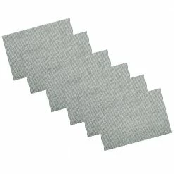 EveryTable 18 in. x 12 in. Christmas Green & Silver Tinsel PVC Placemat (Set of 6) by Kraftware