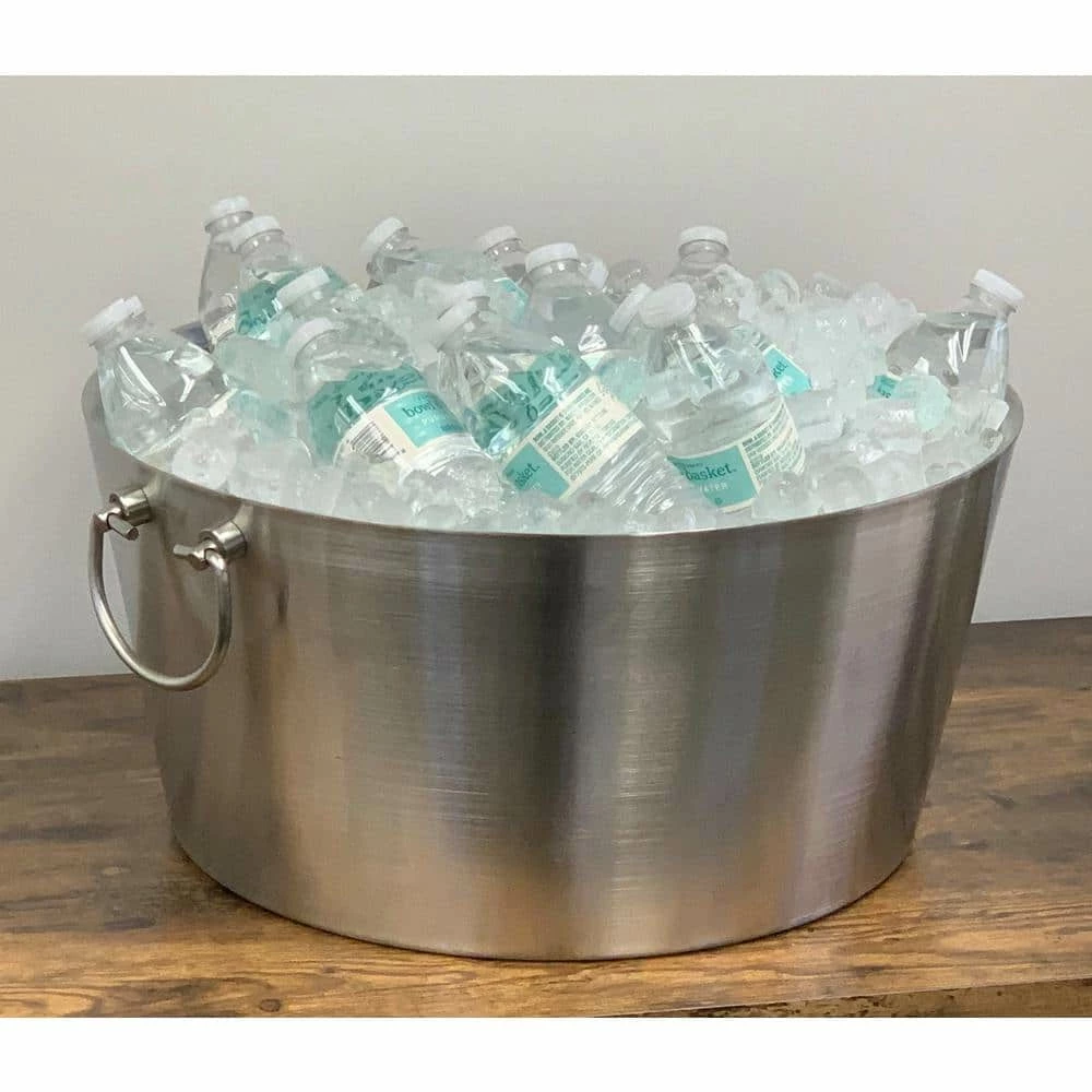 19 in. Insulated Stainless Steel Party Tub by Kraftware 4 19 in. Insulated Stainless Steel Party Tub by Kraftware - Image 4