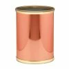Mylar 13 qt. Polished Copper and Brass Round Waste Basket by Kraftware