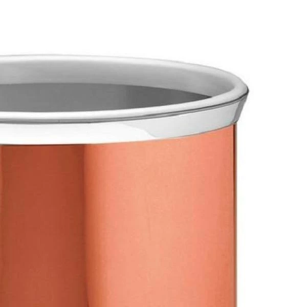 Mylar 8 qt. Polished Copper and Chrome Round Waste Basket by Kraftware 2 Mylar 8 qt. Polished Copper and Chrome Round Waste Basket by Kraftware - Image 2