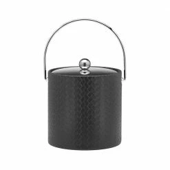 San Remo Eclipse 3 Qt. Ice Bucket with Bale Handle, Metal Lid by Kraftware