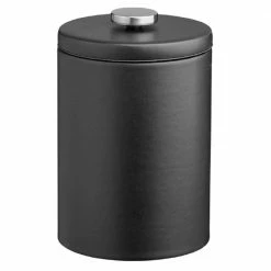 Kraftware Sales Store 5 Contempo 2 Qt. Black Tall Ice Bucket with Domed Leatherette Lid by Kraftware
