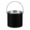 3 Qt. Nova Ebonite Ice Bucket with Bale Handle and Metal Bar Lid by Kraftware