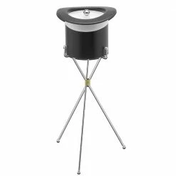 Top Hat 3 Qt. Ice Bucket with Silver Band and Metal Stand (Case of 6) by Kraftware