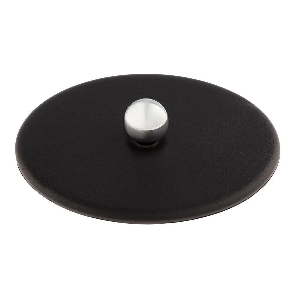 Americano 3 Qt. Polished Chrome Ice Bucket with Black Leatherette Lid and Handle by Kraftware 2 Americano 3 Qt. Polished Chrome Ice Bucket with Black Leatherette Lid and Handle by Kraftware - Image 2