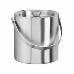 1.5 Qt. Insulated Ice Bucket in Brushed Stainless Steel by Kraftware