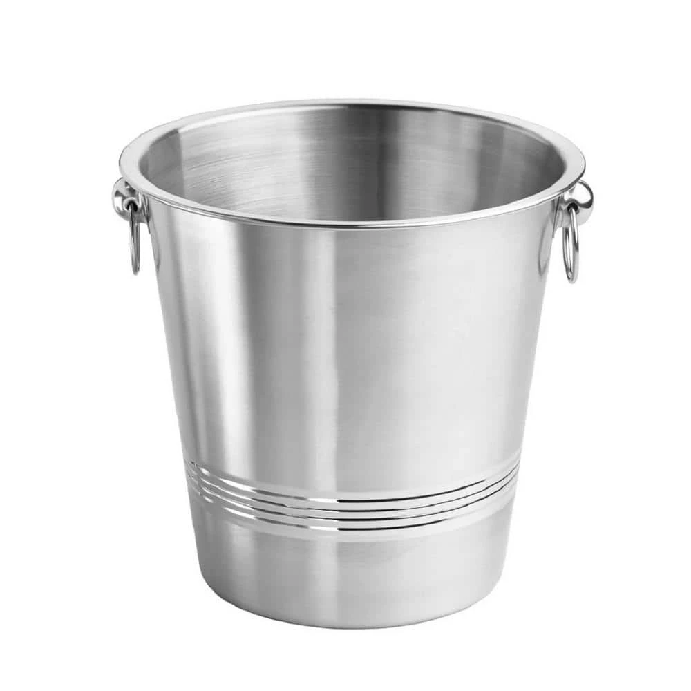 Single Wall Champagne Bucket with Ring Handles by Kraftware 1 Single Wall Champagne Bucket with Ring Handles by Kraftware
