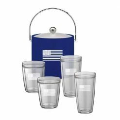 Kasualware USA 5-Piece Ice Bucket and Doublewall Tumbler Set by Kraftware