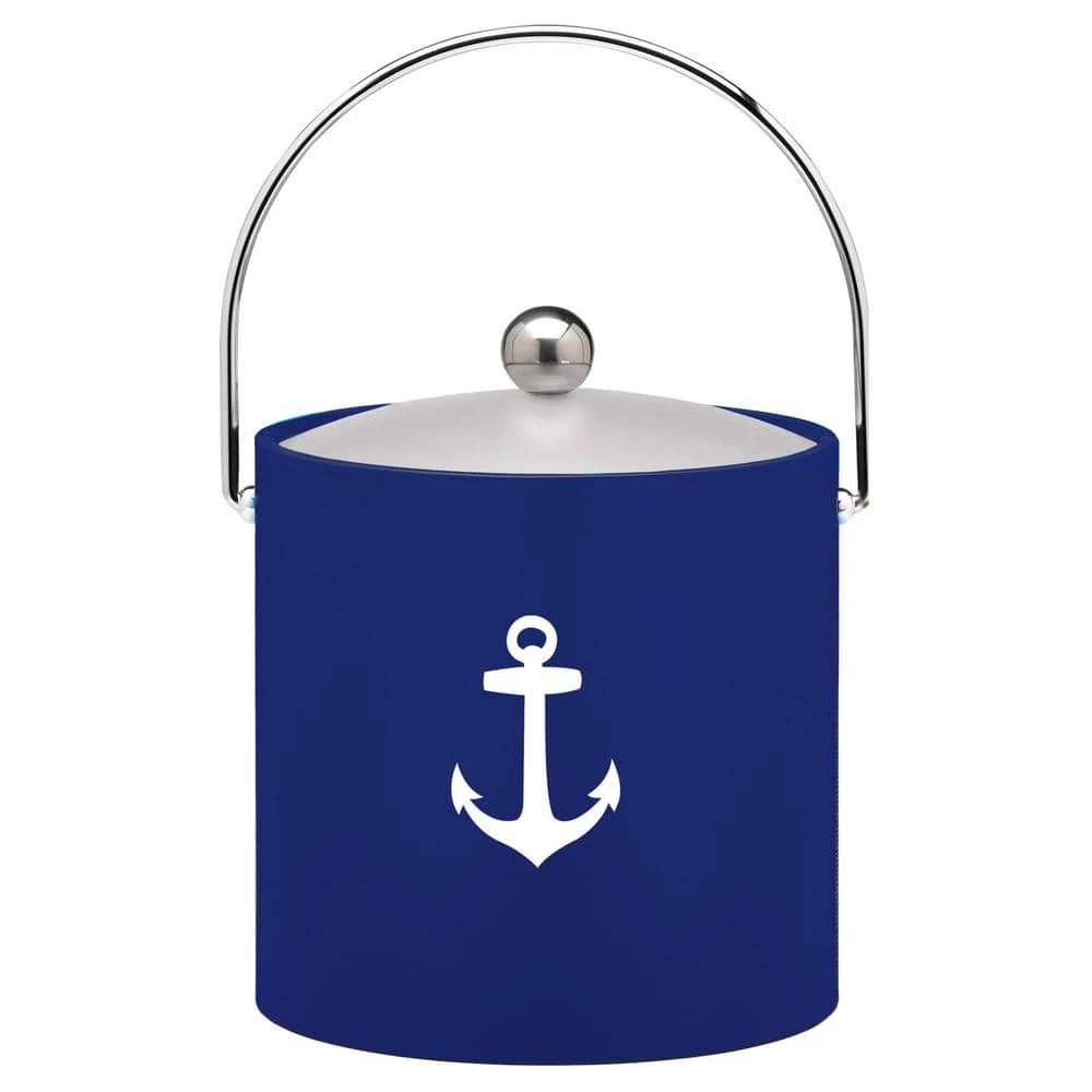 Kasualware Anchor 3 Qt. Ice Bucket in Blue by Kraftware 1 Kasualware Anchor 3 Qt. Ice Bucket in Blue by Kraftware