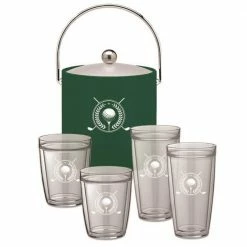 Kasualware Golf 5-Piece Ice Bucket and Doublewall Tumbler Set by Kraftware