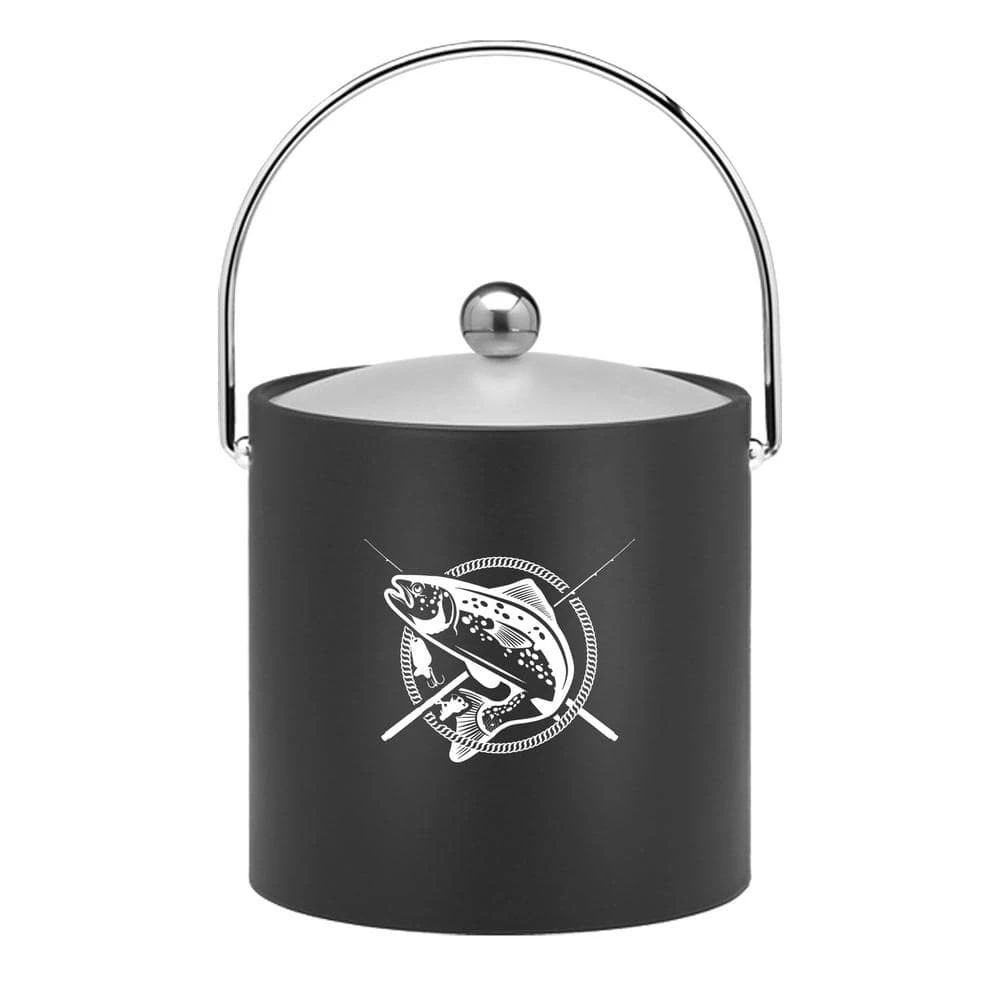 Kasualware Fishin' 5-Piece Ice Bucket and Doublewall Tumbler Set by Kraftware 2 Kasualware Fishin' 5-Piece Ice Bucket and Doublewall Tumbler Set by Kraftware - Image 2