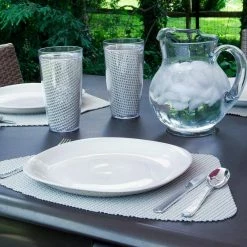 Fishnet 22 oz. Light Gray Doublewall Insulated Drinkware (Set of 4) by Kraftware 7 Fishnet 22 oz. Light Gray Doublewall Insulated Drinkware (Set of 4) by Kraftware -Kraftware Sales Store light gray kraftware drinking glasses sets 40224 31 1000