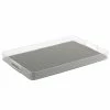 Fishnet 19 in. W x 1.5 in. H x 13 in. D Rectangular Ultimate Gray Acrylic Serving Tray by Kraftware