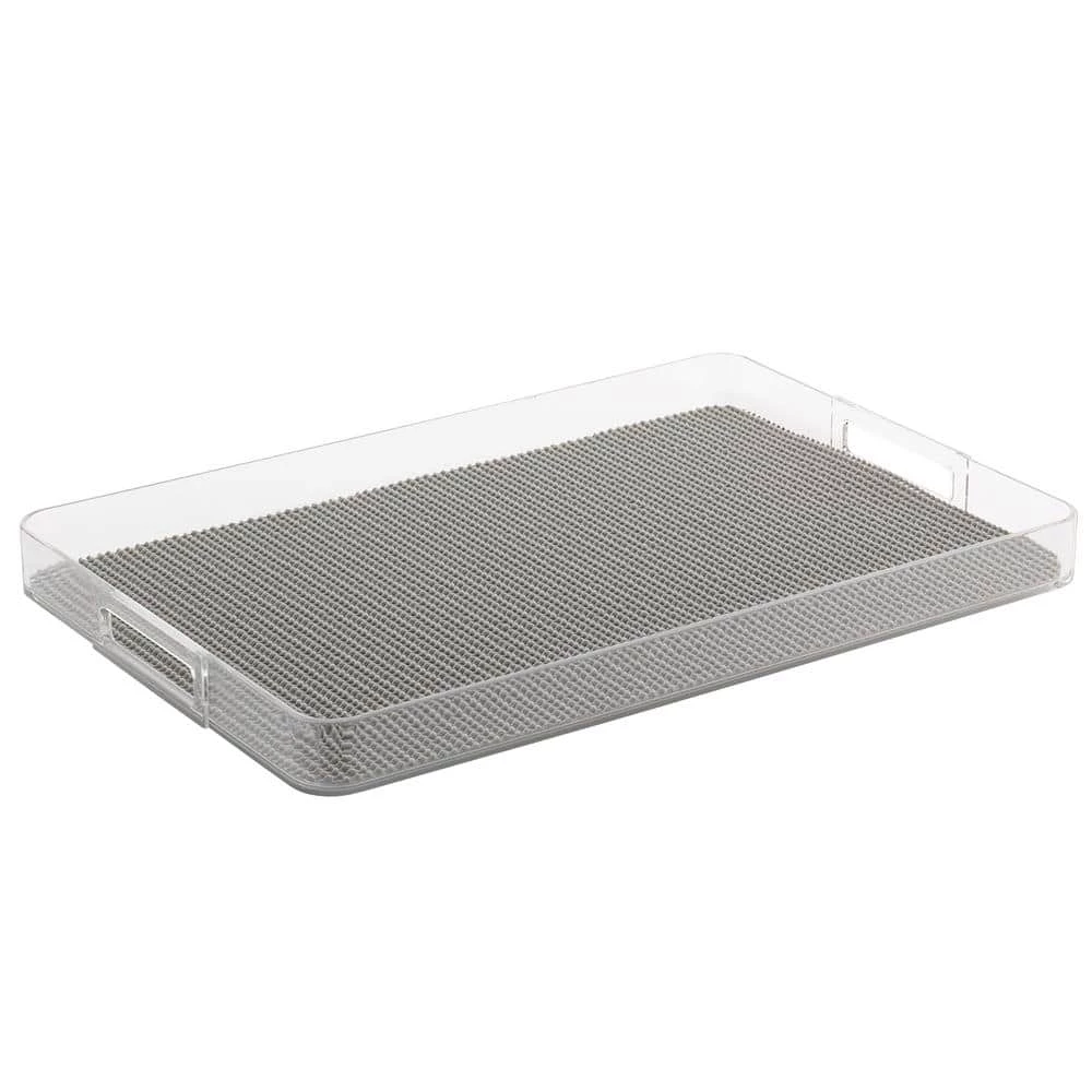Fishnet 19 in. W x 1.5 in. H x 13 in. D Rectangular Ultimate Gray Acrylic Serving Tray by Kraftware 1 Fishnet 19 in. W x 1.5 in. H x 13 in. D Rectangular Ultimate Gray Acrylic Serving Tray by Kraftware