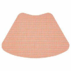 Fishnet 19 in. x 13 in. Burnt Coral PVC Covered Jute Wedge Placemat (Set of 6) by Kraftware
