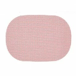 Fishnet 17 in. x 12 in. Orchid PVC Covered Jute Oval Placemat (Set of 6) by Kraftware