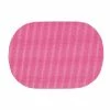 Fishnet 17 in. x 12 in. Pink Yarrow PVC Covered Jute Oval Placemat (Set of 6) by Kraftware