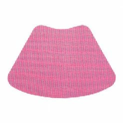 Fishnet 19 in. x 13 in. Pink Yarrow PVC Covered Jute Wedge Placemat (Set of 6) by Kraftware