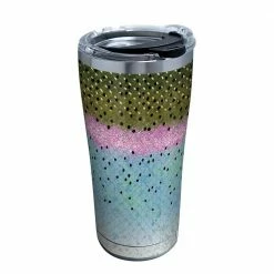 Kraftware Sales Store 24 Rainbow Trout Pattern 20 oz. Stainless Steel Tumbler with Lid by Tervis