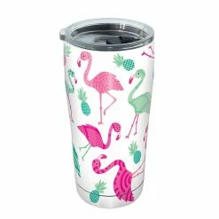 Flamingo Pattern 20 oz. Stainless Steel Tumbler with Lid by Tervis