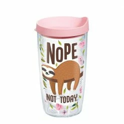 Sloth Nope Not Today 16 oz. Double Walled Insulated Tumbler with Travel Lid by Tervis