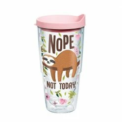 Sloth Nope Not Today 24 oz. Double Walled Insulated Tumbler with Travel Lid by Tervis