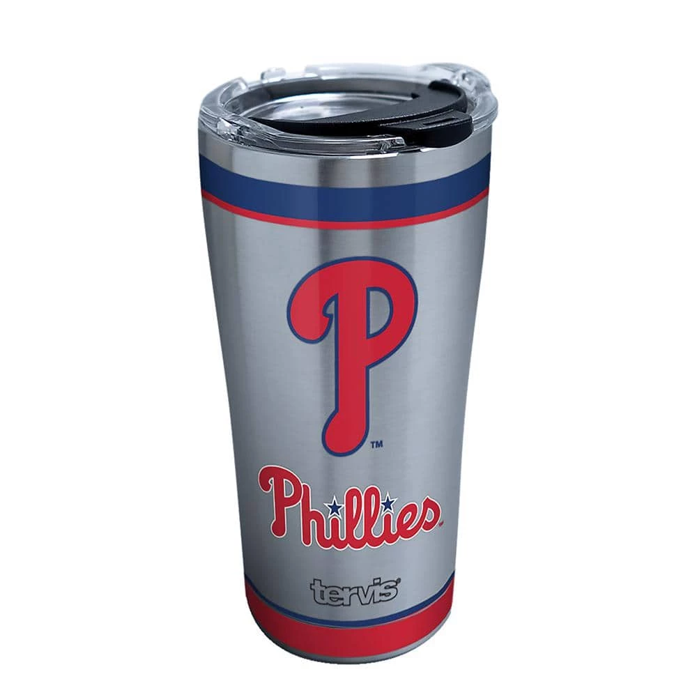 MLB Philadelphia Phillies Tradition 20 oz. Stainless Steel Tumbler with Lid by Tervis 1 MLB Philadelphia Phillies Tradition 20 oz. Stainless Steel Tumbler with Lid by Tervis