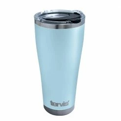 Purist Blue Powder Coat 30 oz. Stainless Steel Travel Mugs Tumbler with Lid by Tervis
