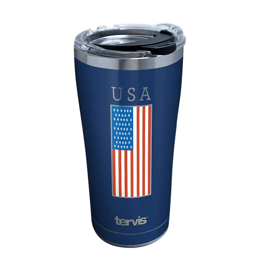USA Flag 20 oz. Stainless Steel Travel Mugs Tumbler with Lid by Tervis 1 USA Flag 20 oz. Stainless Steel Travel Mugs Tumbler with Lid by Tervis