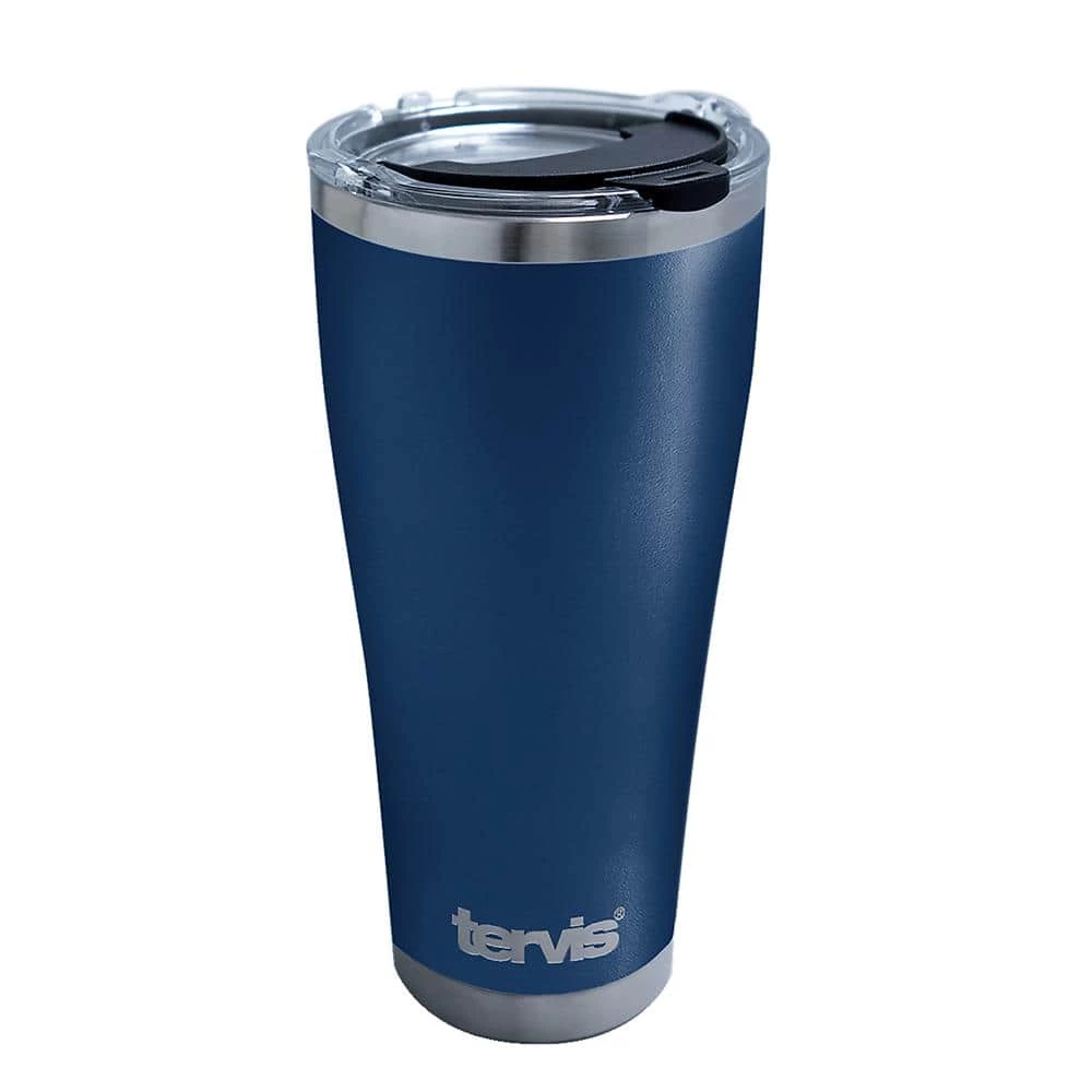 Navy Powder Coat 30 oz. Stainless Steel Travel Mugs Tumbler with Lid by Tervis 1 Navy Powder Coat 30 oz. Stainless Steel Travel Mugs Tumbler with Lid by Tervis