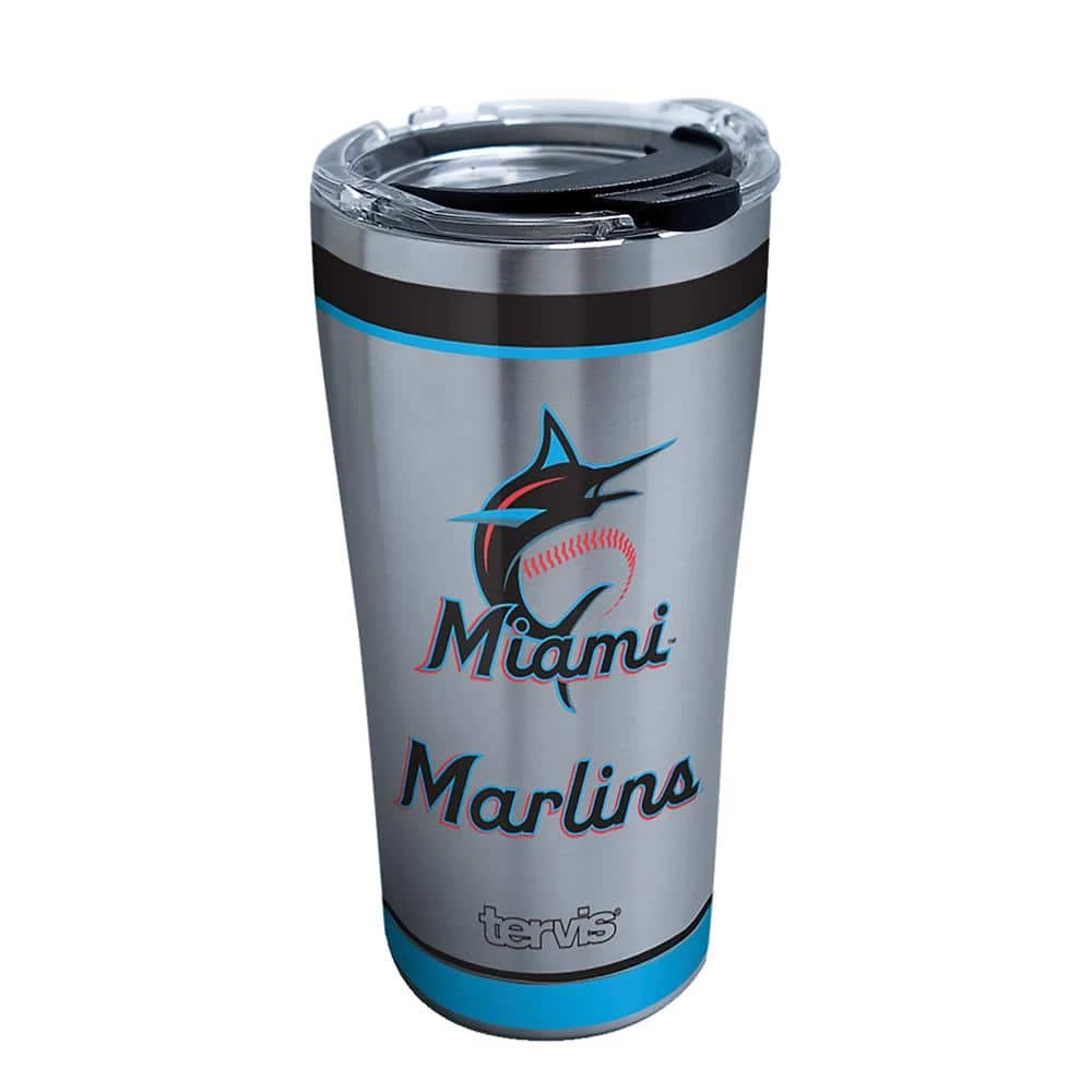 Mlb Mia Mrlns Tradition R1 20 oz. Stainless Steel Tumbler with Lid by Tervis 1 Mlb Mia Mrlns Tradition R1 20 oz. Stainless Steel Tumbler with Lid by Tervis