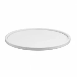 Contempo 14 in. Round Serving Tray in White by Kraftware